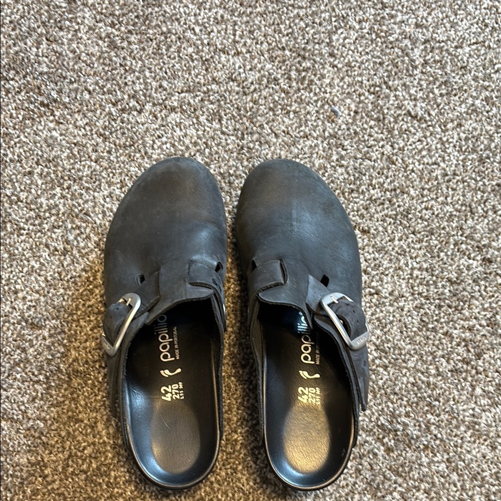 Black Papillio Slip-On Clogs